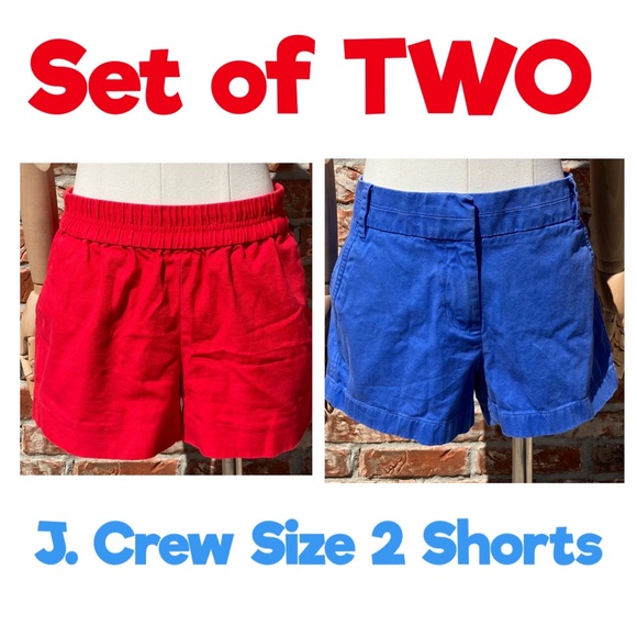 J. Crew Pants - Set of two J. Crew chino cargo shorts / Size 2 / Excellent condition